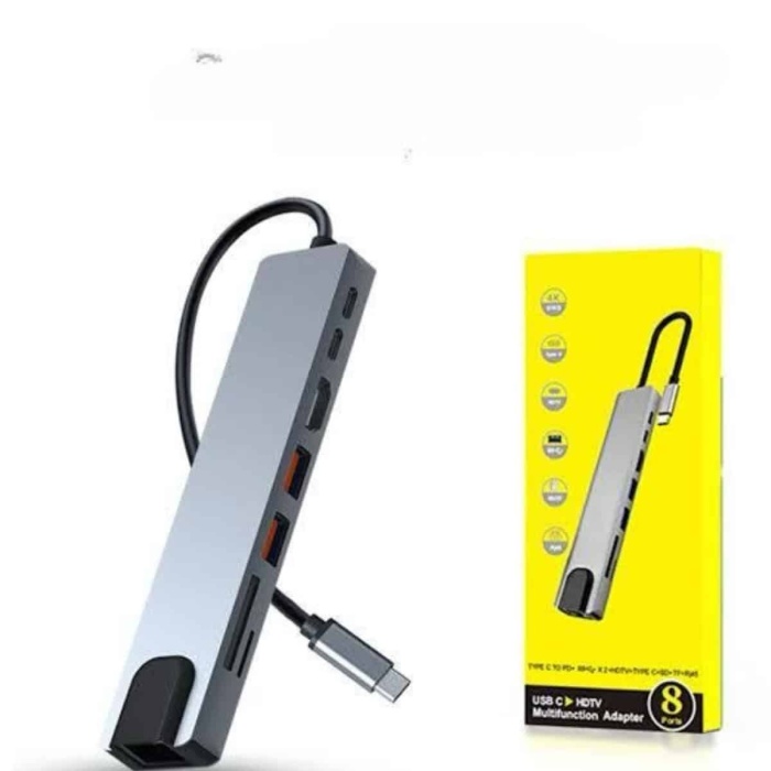 KESGİN MARKET ® Çevirici Dönüştürücü Adaptör Macbook 3 In 1 Type-C To Hdmı USB 3.0