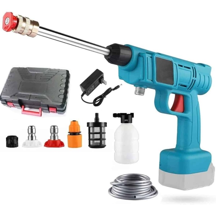 KESGİN MARKET ® Şarjlı Ve Yüksek Basınçlı Oto Yıkama Makinesi Ve Sulama Tabancası Bahçe Yıkama Makinesi