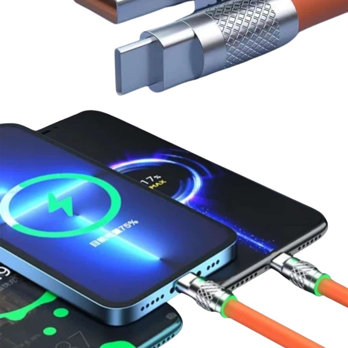 KESGİN MARKET ® Android ve İOS Uyumlu 180 Derece Type-c Şarj Kablosu