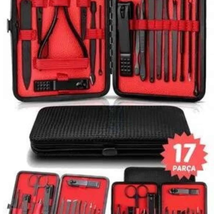 KESGİN MARKET ® 17 Parça El Ayak Bakım Seti Tırnak Temizleme Manikür Pedikür Cımbız Törpü Tırnak Makası