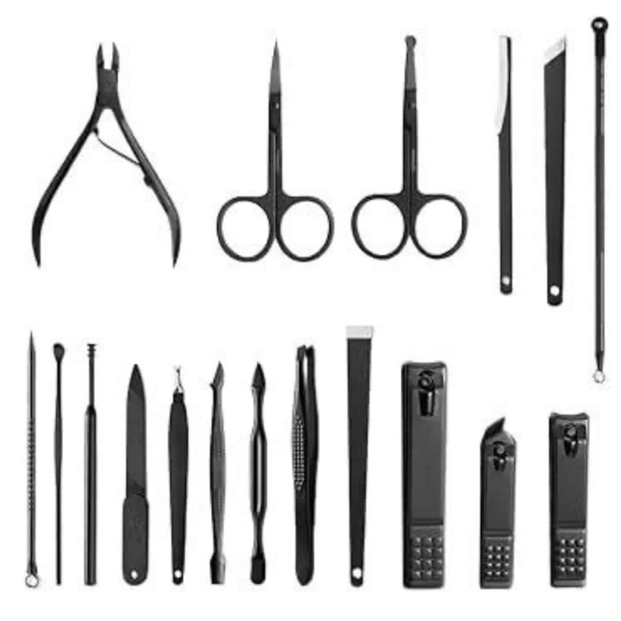KESGİN MARKET ® 17 Parça Manikür Seti El ve Ayak Bakımı Törpü Cımbız Tırnak Temizleme