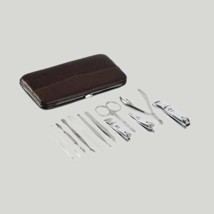 KESGİN MARKET ® Profesyonel Tırnak Bakım Seti Çelik Aletli Şık Deri Çantalı