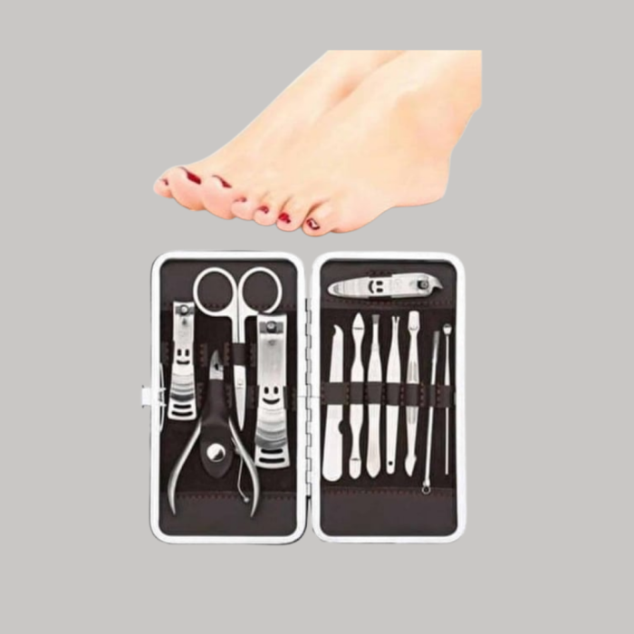 KESGİN MARKET ® Profesyonel Tırnak Bakım Seti Çelik Aletli Şık Deri Çantalı