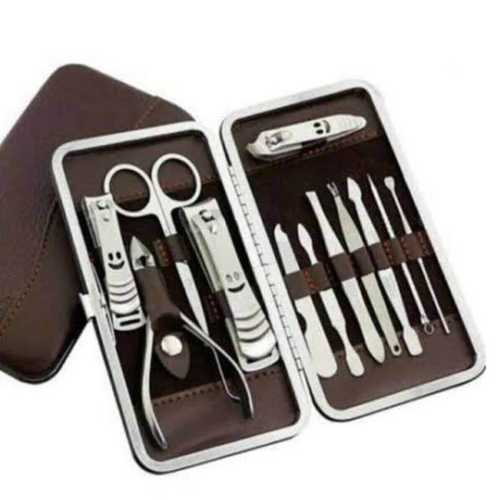 KESGİN MARKET ® 12 Parça Paslanmaz Çelik Kompakt ve Taşınabilir Manikür Makası Tırnak Makası