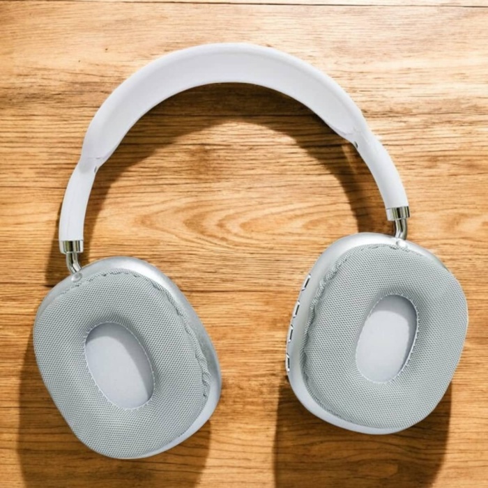 KESGİN MARKET ® P9 Plus Kablosuz Kulak Üstü Bluetooth Kulaklık Beyaz Mikrofonlu Kulaküstü Kablosuz Kulaklık