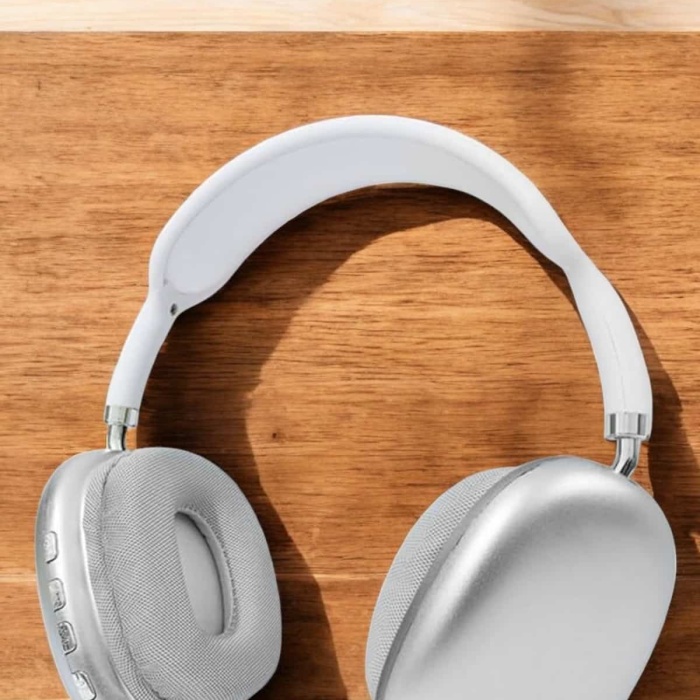 KESGİN MARKET ® P9 Plus Kablosuz Kulak Üstü Bluetooth Kulaklık Beyaz Yüksek Ses Kaliteli