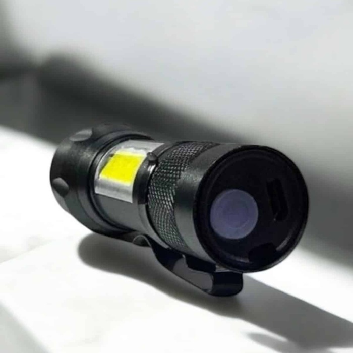 KESGİN MARKET ® Şarjlı Metal Zoomlu El Feneri Işıldak Led Işık Taşınabilir El Lambası