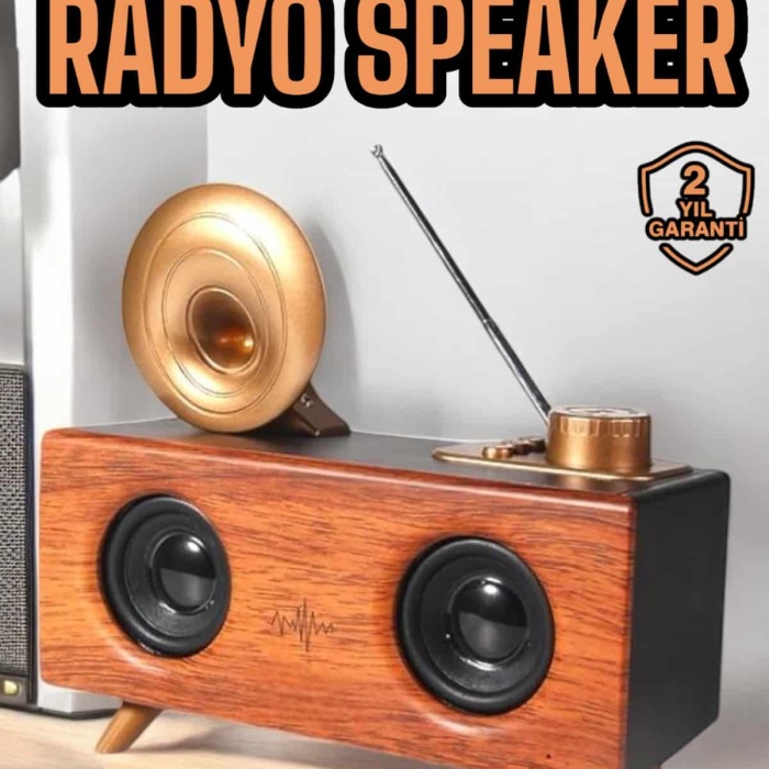 KESGİN MARKET ® Çalar Radyo Müzik Kutusu Nostaljik Hoparlör Speaker