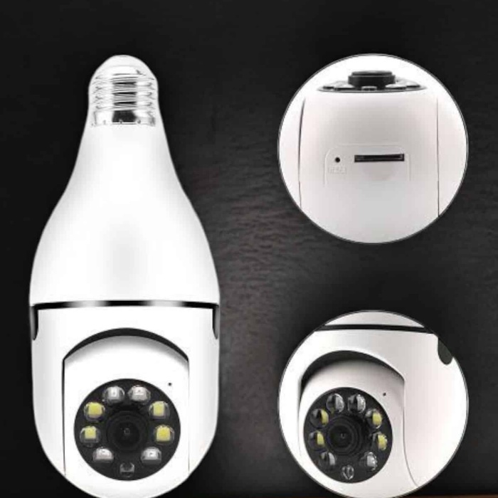 KESGİN MARKET ® Ampul Görünümlü Güvenlik Kamerası Duylu Wifi Kamerası Dönebilen