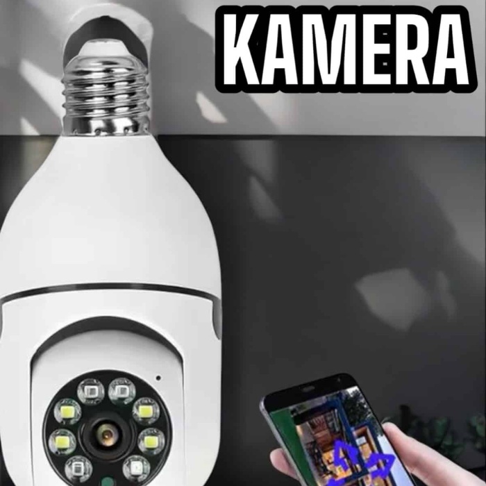 KESGİN MARKET ® Wifi Kamera Duylu Ampul Görünümlü 360 Derece Dönebilen Ev Kamerası