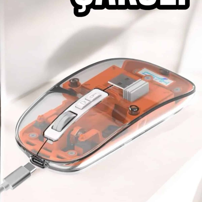 KESGİN MARKET ® Kablosuz Mouse Fare 5.0 Bluetooth Bağlantılı USB Girişli
