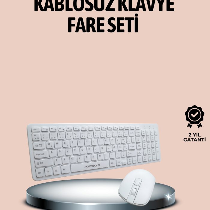 KESGİN MARKET ® Q Klavye Klavye ve Mouse Seti USB Girişli Kablosuz