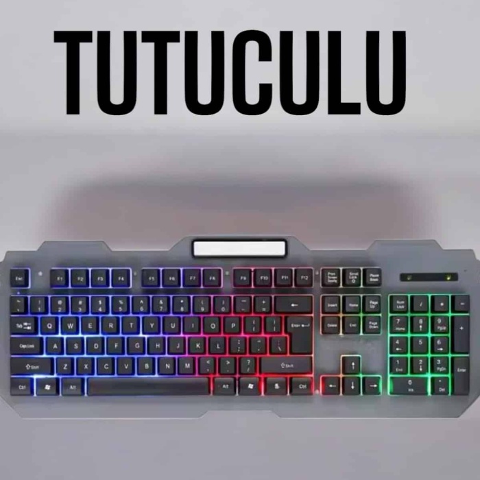 KESGİN MARKET ® Q Klavye RGB Işıklı Klavye Ve Mouse Seti Kablolu Mouse Hediyeliş