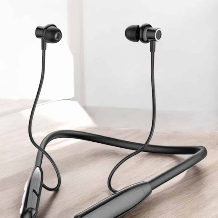 KESGİN MARKET ® Boyun Askılı Bluetooth Kulaklık Uzun Şarj Süreli Dijital Göstergeli Kablolu