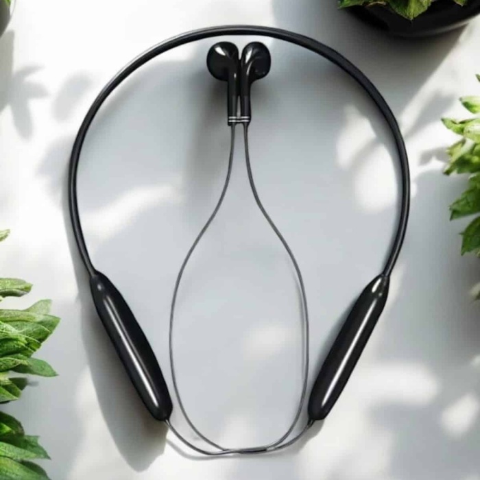 KESGİN MARKET ® Kablolu Boyun Askılı Dijital Göstergeli Bluetooth Kulaklığı 60 Saat