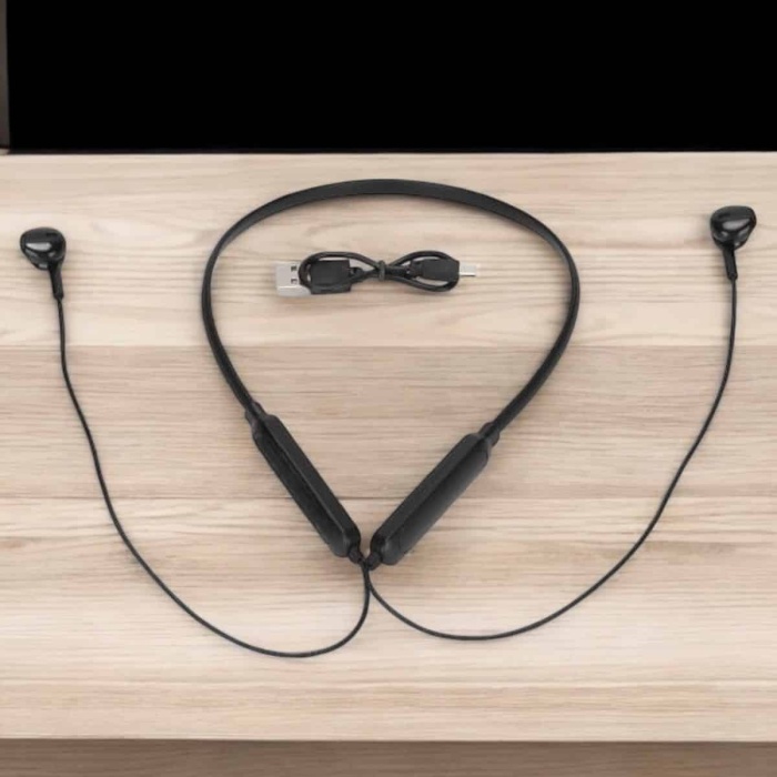 KESGİN MARKET ® Kablolu Boyun Askılı Dijital Göstergeli Bluetooth Kulaklığı 60 Saat