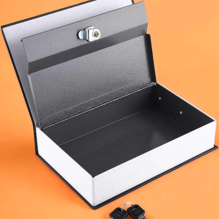 KESGİN MARKET ® Gizli Kasa İngilizce Sözlüğü Kitap Görünümlü Anahtarlı Gizli Mini Çelik Kasa Kilitli