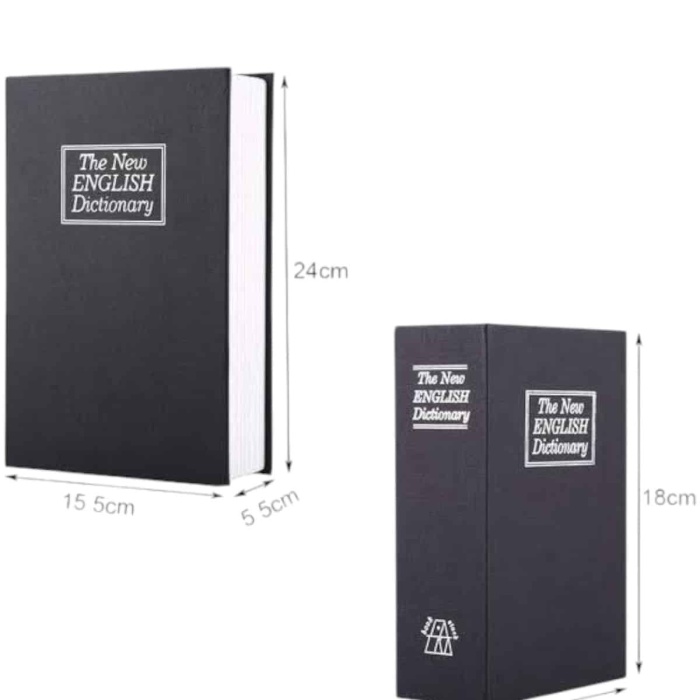 KESGİN MARKET ® Büyük Boy Anahtarlı Kitap Görünümlü Gizli Kasa Çelik Kasa Altın Kasası