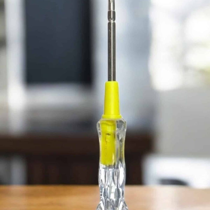 KESGİN MARKET ® Test Cihazı Kontrol Kalemi Çift Başlıklı Şeffaf Elektrik Testi