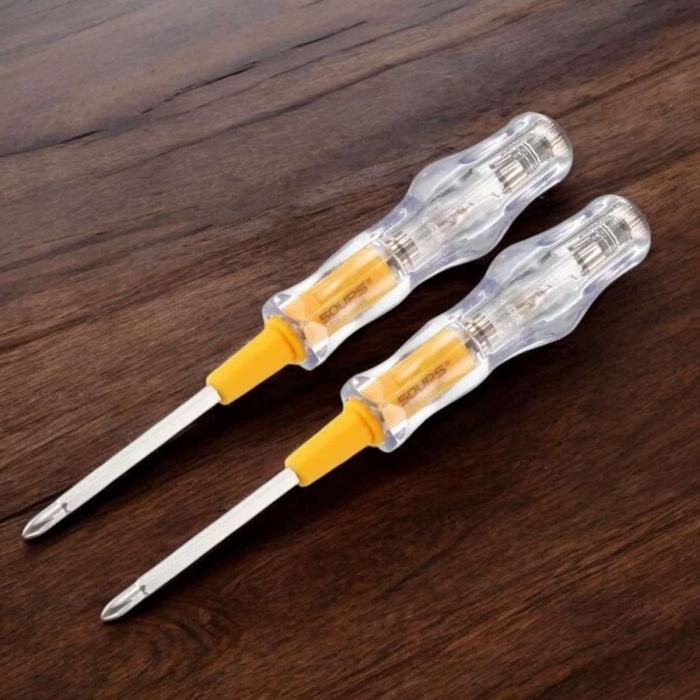 KESGİN MARKET ® Kontrol Kalemi Nikel Kaplama Çift Başlıklı Test Cihazı