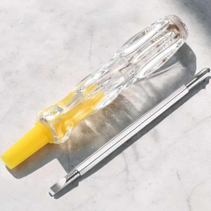 KESGİN MARKET ® Çift Taraflı Elektrik Kontrol Kalemi Şeffaf Tornavida