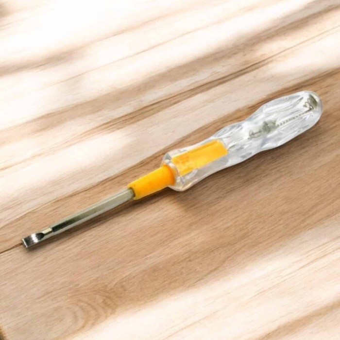 KESGİN MARKET ® Çift Taraflı Elektrik Kontrol Kalemi Şeffaf Tornavida