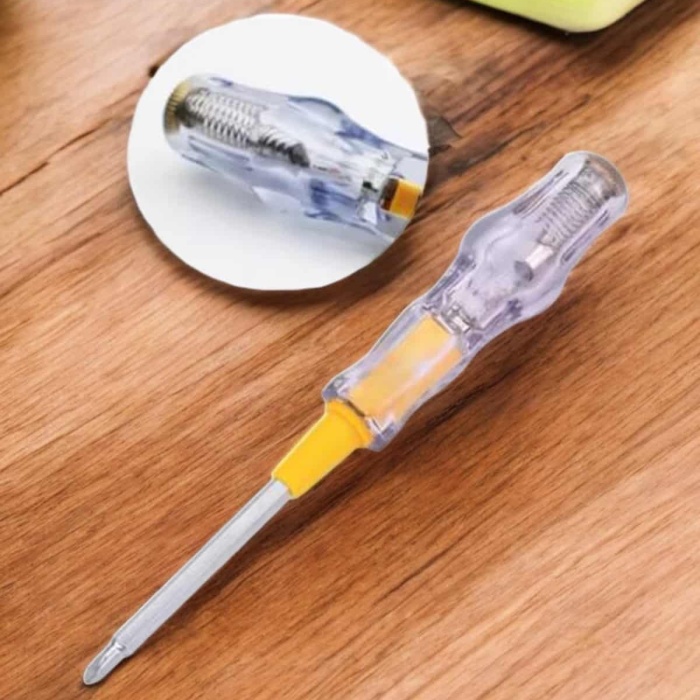 KESGİN MARKET ® Çift Taraflı Elektrik Kontrol Kalemi Şeffaf Tornavida