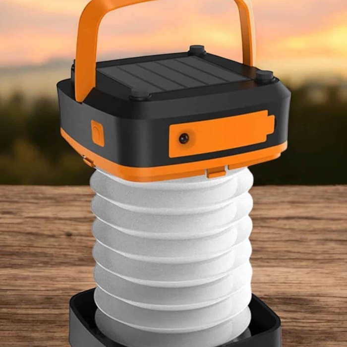 KESGİN MARKET ® Güneş Enerjili Led Lamba Kamp Lambası Katlanabilir Lamba USB Şarjlı
