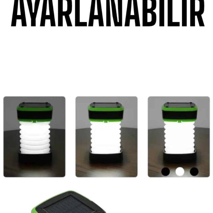 KESGİN MARKET ® Güneş Enerjili Led Lamba Kamp Lambası Katlanabilir Lamba USB Şarjlı