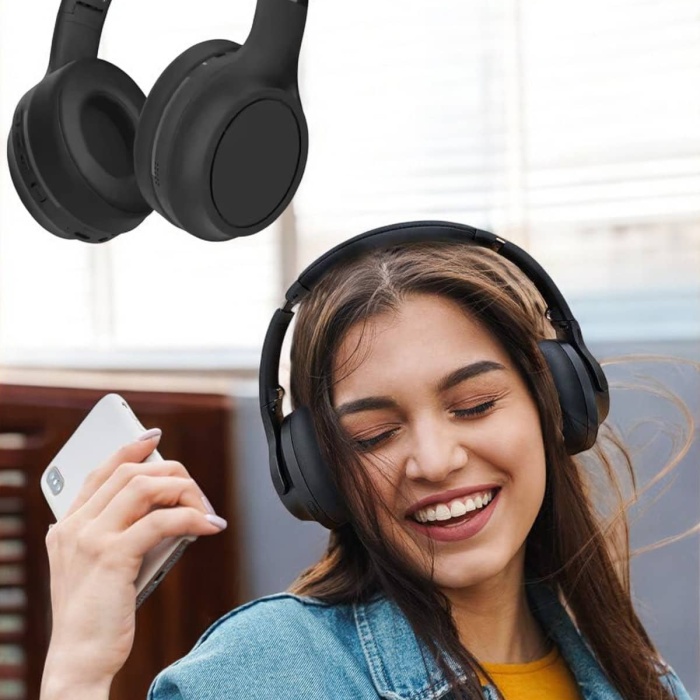KESGİN MARKET ® Kulak Üstü Kablosuz Bluetooth Kulaklık Gürültü Önleyici Uzun Şarj Süreli