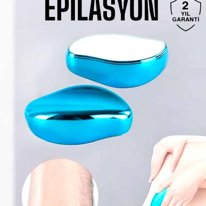 KESGİN MARKET ® Epilasyon Aleti Bacaklar Kollar İçin Yıkanabilir Kristal Epilatör Tüy Silgi