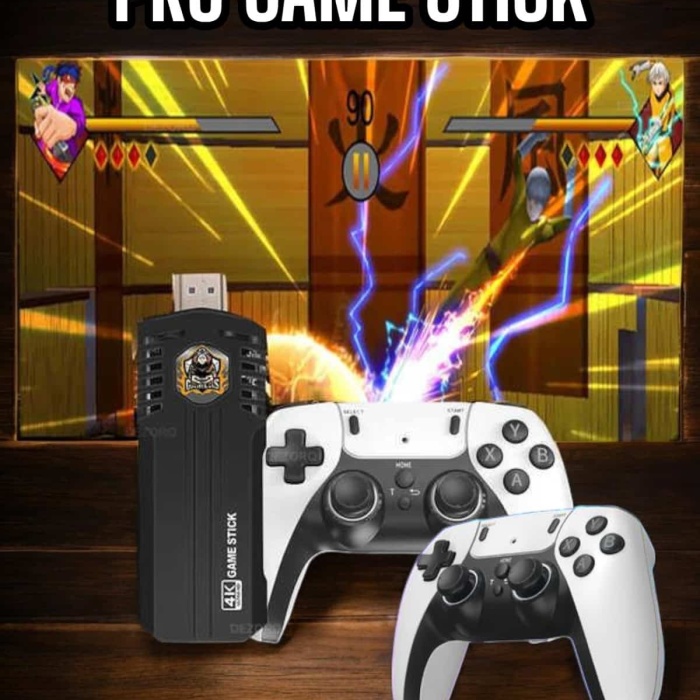 KESGİN MARKET ® 8K Android TV Gme Stick Video Oyun Konsolu Aile Retro 35000 Oyunlu Çift Kollu