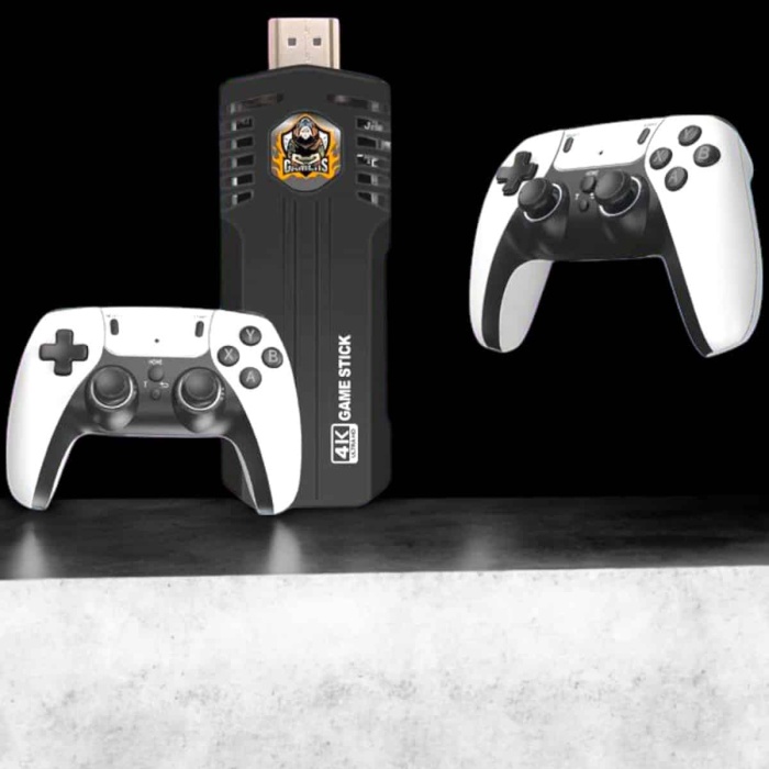 KESGİN MARKET ® 8K Android TV Gme Stick Video Oyun Konsolu Aile Retro 35000 Oyunlu Çift Kollu