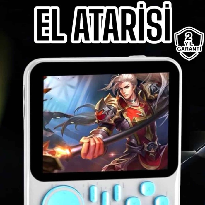 KESGİN MARKET ® Mini Atari El Atarisi 3.5 inç Ekran Çift Konsol 666 Adet Retro Oyun Gameboy El Atarisi