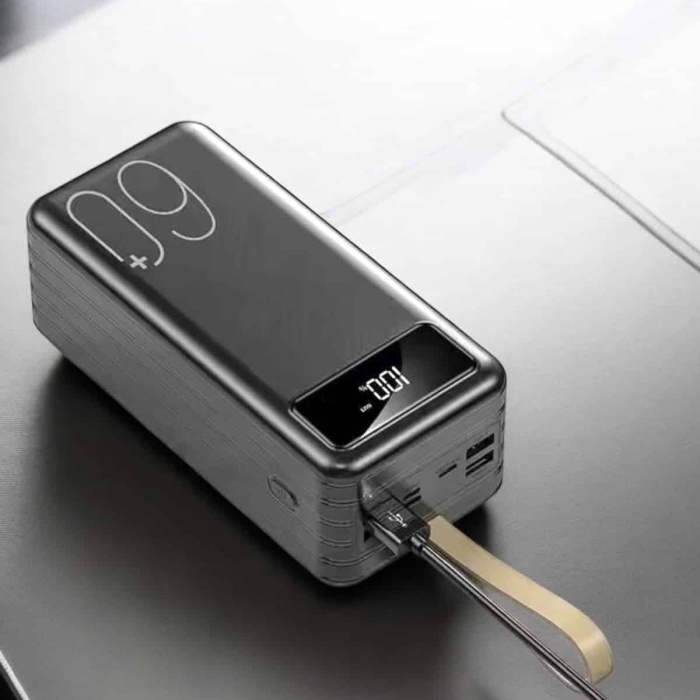KESGİN MARKET ® Powerbank 60.000 MAH Dijital Göstergeli 4 Portlu Taşınabilir