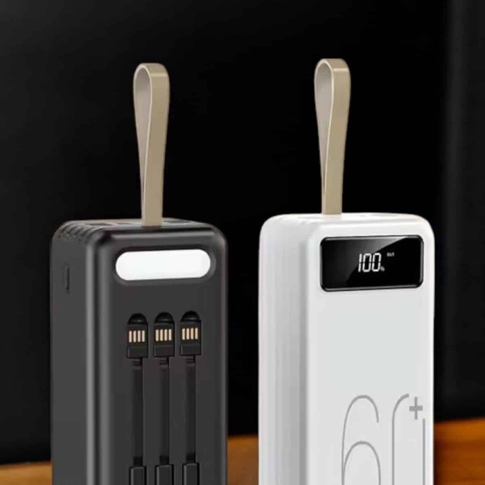 KESGİN MARKET ® Powerbank 60.000 MAH Dijital Göstergeli 4 Portlu Taşınabilir