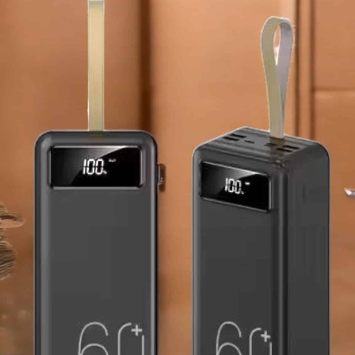 KESGİN MARKET ® Powerbank 60.000 Mah Hızlı Şarj 4 Çıkışlı Uzun Şarj Süreli Dijital Göstergeli