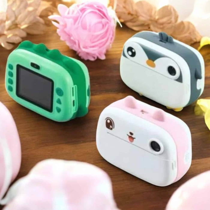 KESGİN MARKET ® Çocuklar İçin Özel Fotoğraf Makinesi Printer Kamera Taşınabilir HD