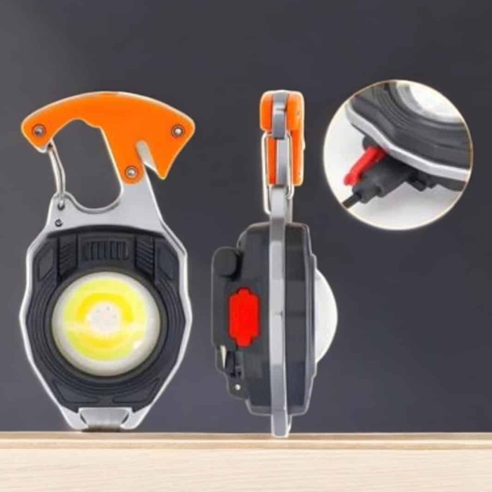 KESGİN MARKET ® yeni nesil Kamp Feneri Çok Fonksiyonlu Fener Anahtarlık Usb Çakmaklı Cam Kırıcı Kemer Kesici Açacak