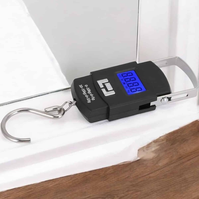 KESGİN MARKET ® 50 Kg El Kantarı Ağırlık Ölçer Dijital Ekranlı Kancalı Portatif
