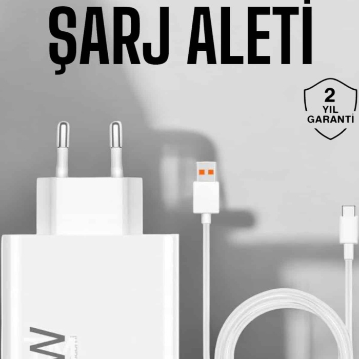 KESGİN MARKET ® Şarj Aleti 67W Hızlı Şarj Turbo Type-C Uyumlu Şarj Adaptörü Kablosu
