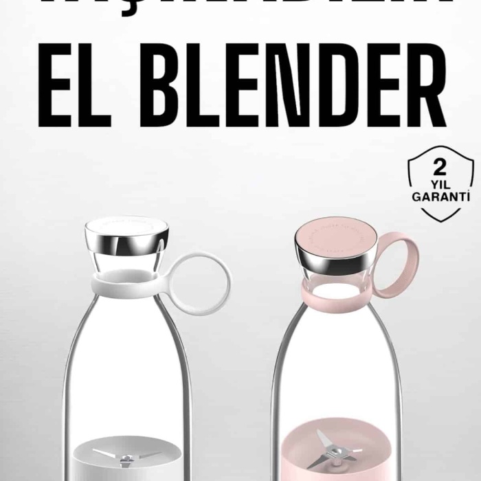 KESGİN MARKET ® El Blender Taşınabilir Meyve Blender Şarj Edilebilir Taşınabilir Blender Elektrikli