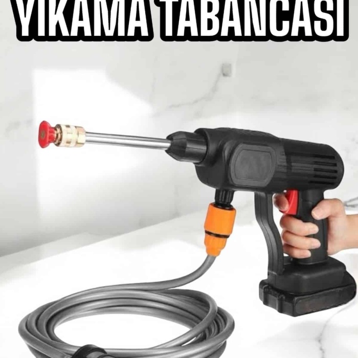 KESGİN MARKET ® Yeni Nesil Araç Yıkama Şarjlı Tabancası Basınçlı Su Hazneli