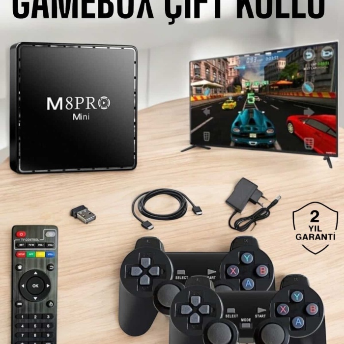 KESGİN MARKET ® TV Box Çift Oyun Kollu 10000 Oyunlu Atari