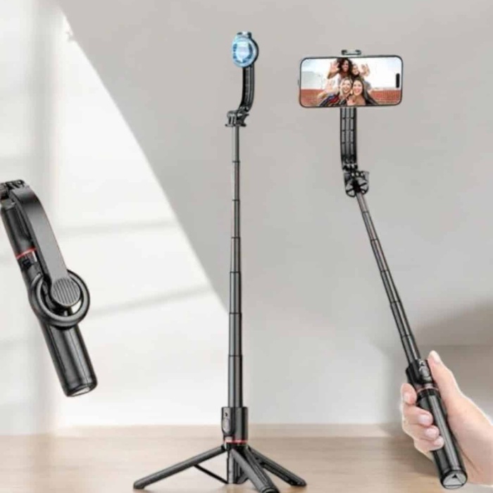 KESGİN MARKET ® Kumandalı Tripod Telefon Tutucu Selfie Çubuğu 360 Derece Dönebilen