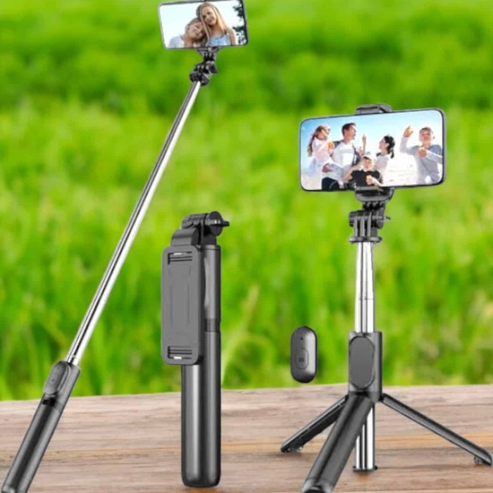 KESGİN MARKET ® Tripod Kablosuz Bluetooth Bağlantılı Selfie Çubuğu 360 Derece Dönebilen