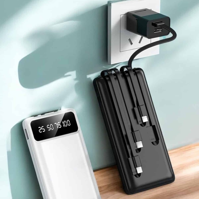 KESGİN MARKET ® Powerbank 20.000 Mah Dijital Göstergeli LCD Ekran Uzun Pil Ömrü