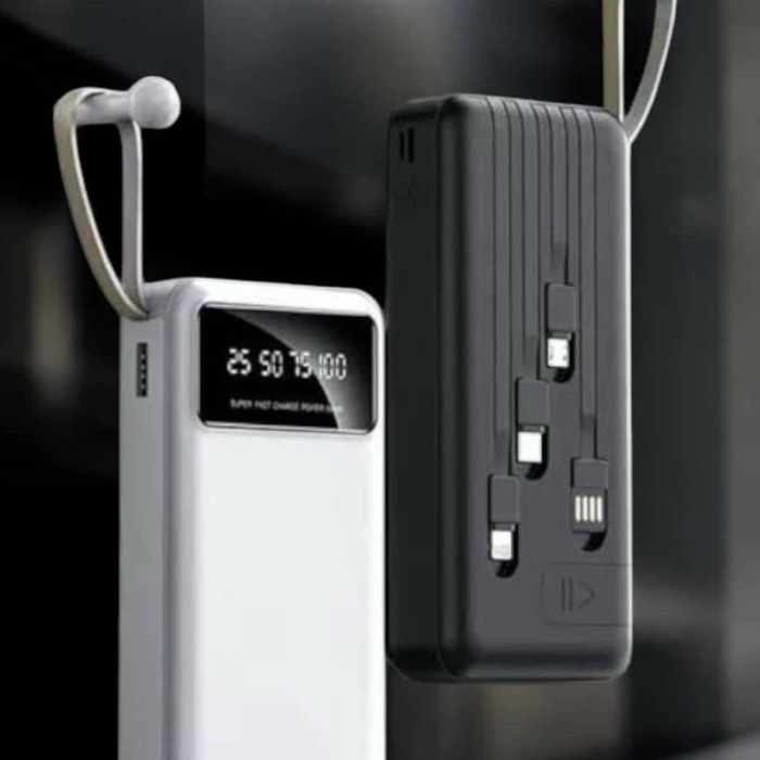 KESGİN MARKET ® 20.000 Mah Led Işıklı LCD Ekran USB Girişli Type-C Lightning Powerbank