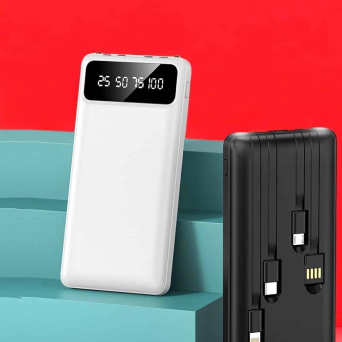 KESGİN MARKET ® Powerbank 20.000 Mah LCD Ekran USB Lightning Type-C Uyumlu İOS ve Android