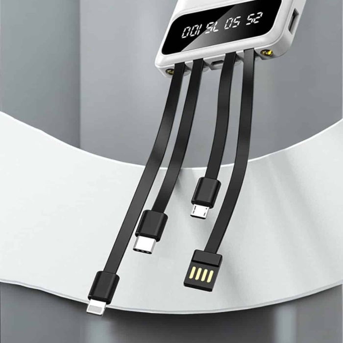 KESGİN MARKET ® Powerbank 20.000 Mah LCD Ekran USB Lightning Type-C Uyumlu İOS ve Android